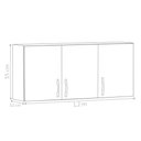 Ver imagem 3 de Armário de Cozinha Órion 3 Portas 1 Prateleira MDP 120cm Branco