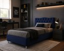 Ver imagem 3 de Cabeceira Espanha Solteiro Estofada Capitonê 90 cm Suede:Azul