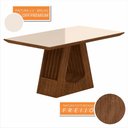 Ver imagem 3 de Mesa Santiago com 6 Cadeiras Sextavada Frei/off/corino Marrom - M.a Freijó/off Pre/corino Marrom