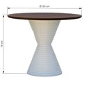 Ver imagem 2 de Mesa de Jantar Apollo Tampo Redondo Ø120 Branco/Amêndoa