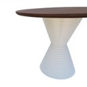 Ver imagem 3 de Mesa de Jantar Apollo Tampo Redondo Ø120 Branco/Amêndoa