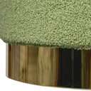 Ver imagem 3 de Puff Decorativo Redondo Base Dourada Lara Bouclê Verde 40 Cm M02 - D'rossi
