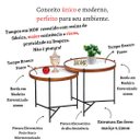 Ver imagem 5 de Jogo Mesa Centro Apoio Ambiente Sala Estar Casa Canto Sofá Redonda Pequena Rustico Madecor Branco