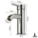 Ver imagem 6 de Torneira Misturador Monocomando Lorben Aço Inox Escovado Mesa Pia Bancada Bica Baixa Banheiro Lavat
