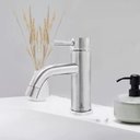 Ver imagem 7 de Torneira Misturador Monocomando Lorben Aço Inox Escovado Mesa Pia Bancada Bica Baixa Banheiro Lavat