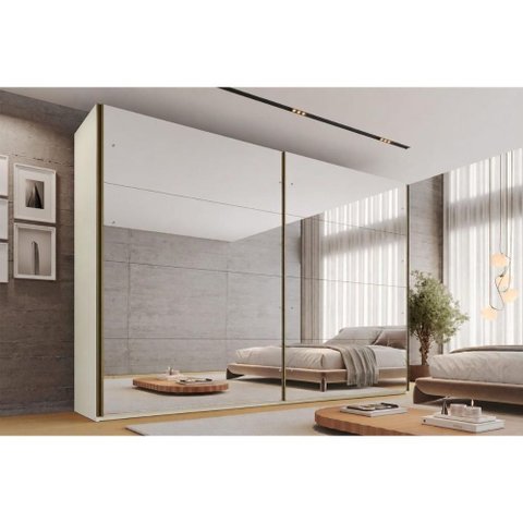 Guarda Roupa Casal 2PORTAS 2ESP 4GV Samara Off/Peroba Europa