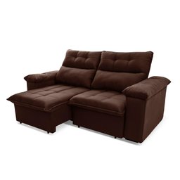 Sofá Retrátil Reclinável Verona 1,80m Suede Velut Molas Ensacadas - King House - 8