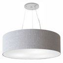 Ver imagem 1 de Lustre Pendente Cilíndrico Md-4381 Cúpula em Tecido 100x30cm Rustico Cinza - Bivolt