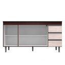 Ver imagem 2 de Balcão Gabinete Cozinha Andreia 3 Portas 150cm S-t Ajl Castanho Avelã
