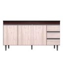 Ver imagem 1 de Balcão Gabinete Cozinha Andreia 3 Portas 150cm S-t Ajl Castanho Avelã