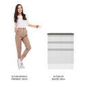 Ver imagem 5 de Balcão Armário de Cozinha 100% MDF 60 cm 3 Gavetas Frentes Branco Brilho Acordes Madesa
