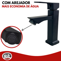 Torneira Banheiro Pia + Ducha Higienica + 2 Acabamento Preto:preto Fosco - 9