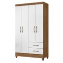 Ver imagem 1 de Guarda Roupa 4 Portas Chile Naturale Branco 952026 Moval