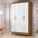 Ver imagem 2 de Guarda Roupa 4 Portas Chile Naturale Branco 952026 Moval