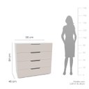 Ver imagem 3 de Cômoda Madri com 4 Gavetas 90x84cm Creme/Branco 250700