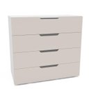 Ver imagem 2 de Cômoda Madri com 4 Gavetas 90x84cm Creme/Branco 250700