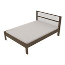 Ver imagem 4 de Cama de Casal Madeira CM8005 Nogal/Branco - Tecno Mobili