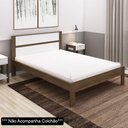 Ver imagem 2 de Cama de Casal Madeira CM8005 Nogal/Branco - Tecno Mobili