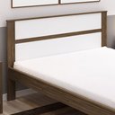 Ver imagem 3 de Cama de Casal Madeira CM8005 Nogal/Branco - Tecno Mobili