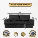 Ver imagem 2 de Sofá Fusion 2.80m Elétrico com Usb e Vibro Massagem - Preto