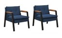 Ver imagem 1 de Conjunto de 2 Poltronas Fortaleza Industrial tecido Azul Marinho