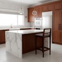 Ver imagem 3 de Kit 6 Banquetas Madeira Imbuia com Linho Chumbo Cozinha Encosto Palha Indiana