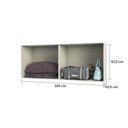 Ver imagem 4 de Maleiro Guarda Roupa Aberto Ponte Casal 145cm Prime Plus Luciane Móveis