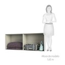 Ver imagem 3 de Maleiro Guarda Roupa Aberto Ponte Casal 145cm Prime Plus Luciane Móveis