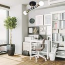 Ver imagem 2 de Luminária Magnum Aluminio Teto Tubular Escritorio Banheiro:preto