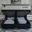 Ver imagem 6 de Cama Box Baú Queen + Colchão Comfort Class Pillow Top Branco/suede Preto