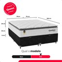 Ver imagem 4 de Cama Box Baú Queen + Colchão Comfort Class Pillow Top Branco/suede Preto