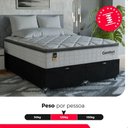 Ver imagem 5 de Cama Box Baú Queen + Colchão Comfort Class Pillow Top Branco/suede Preto