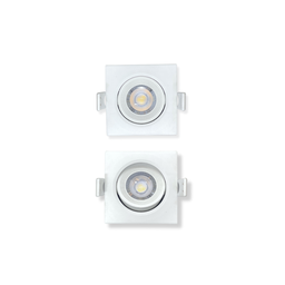Kit 6 Spots de Embutir Quadrado Led Cob 3W Luz Amarela 3000K - 2