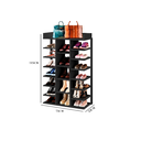 Ver imagem 4 de Sapateira Vertical Multi Uso Aberta Quarto Preto Lia