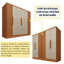 Ver imagem 6 de Guarda Roupa Casal 6 Portas Munique Ripado Yescasa Bege/Cinamomo/Off White