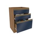 Ver imagem 5 de Balcão 3 Gavetas Kappesberg Celeste 100% Mdf Nogueira-azul Profundo 60cm