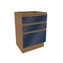 Ver imagem 1 de Balcão 3 Gavetas Kappesberg Celeste 100% Mdf Nogueira-azul Profundo 60cm