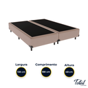 Ver imagem 4 de Cama Box Casal Bipartida Suede Bege