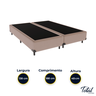 Cama Box Casal Bipartida Suede Bege - 4