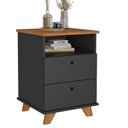 Ver imagem 3 de Gaveteiro para Escritório Home Office 2 Gavetas Diem A02 Freijó Preto - Lyam Decor