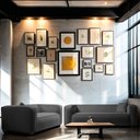 Ver imagem 2 de Kit Sofá 3 Lugares 200cm e Poltrona Decorativa Escritório Orgânico Cecília Linho Cinza Escuro - Amar