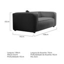 Ver imagem 4 de Kit Sofá 3 Lugares 200cm e Poltrona Decorativa Escritório Orgânico Cecília Linho Cinza Escuro - Amar