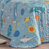 Kit Colcha Solteiro Infantil Fantasy Dupla Face Microfibra 2 Peças - Astronauta - 3
