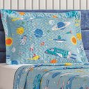 Ver imagem 2 de Kit Colcha Solteiro Infantil Fantasy Dupla Face Microfibra 2 Peças - Astronauta