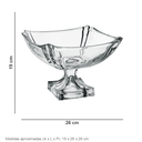Ver mais imagens de Centro de Mesa Decorativo de Vidro Transparente 19x26x26cm Sala Jantar Decoração