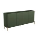 Ver imagem 2 de Buffet Bend 180 cm Porta Lisa Incolar Musgo com Pé Dourado