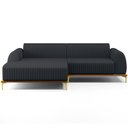 Ver imagem 3 de Sofá 3 Lugares com Chaise Esquerdo Sala de Estar Molino 230cm D02 Linho Chumbo C-465 - Lyam Decor