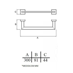 Porta Toalha 30cm Italy Line Eterna Gold Matte Inox - 2