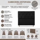 Ver imagem 7 de Cabeceira para Cama Casal Queen Estofada 1,58 ,Mts Zoe Vilajo: Suede Preto