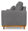 Ver imagem 4 de Kit 3 Poltronas Belga Estofada com Base de Madeira Boucle Cinza Bz Home Decor
